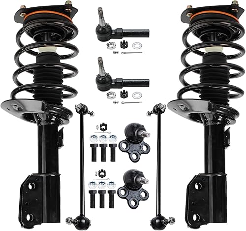 Miniatura 254 de Detroit Axle - Kit de puntales delanteros de 6 piezas para Chevrolet Aveo Aveo5 Pontiac G3 Wave, barra estabilizadora, varillas de acoplamiento