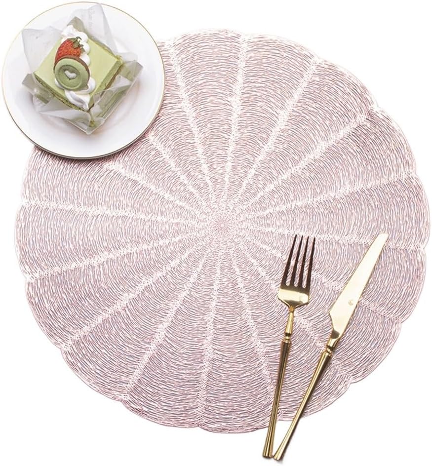 Hot Gold Placemat Western Placemat Table Mat Insulation Mat Hollow Placemat(E)