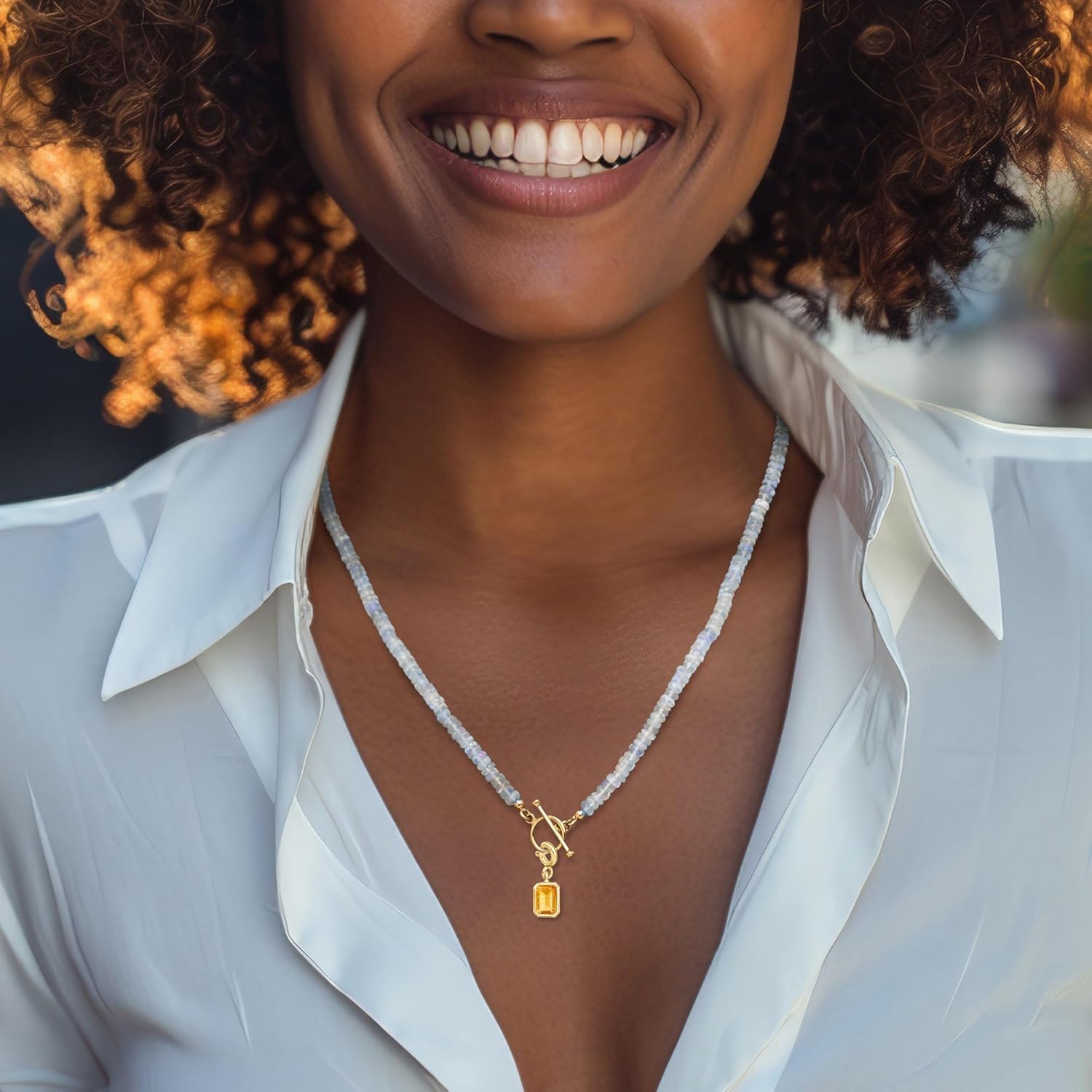 Ross-Simons June/Moonstone - Rectangular Birthstone Charm in 18kt Gold Over Sterling