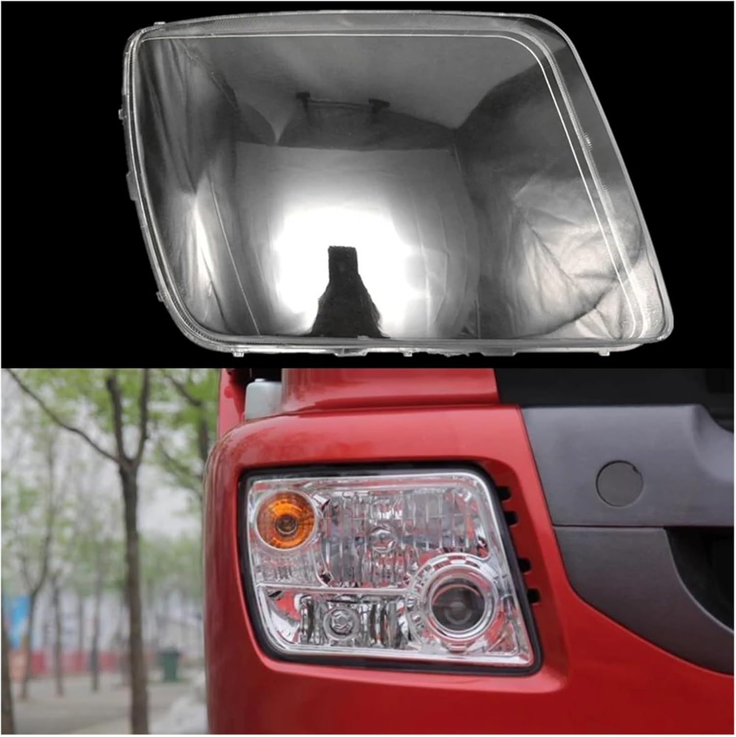 lyjstore Car Headlight Clear Cover Compatible For Foton Auman ETX 2280 Head Light Lens Automobile Headlamp Covers Styling Lampshade Lampcover