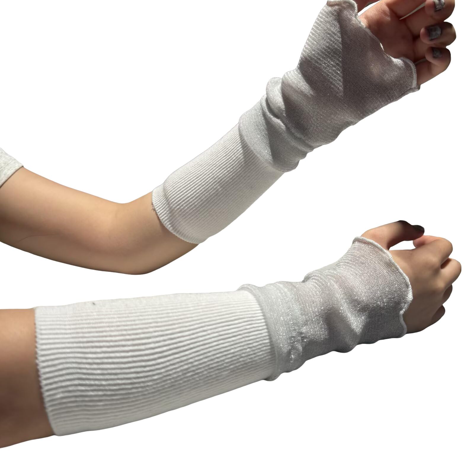 MICFENY Elegant Lace Embellished Wrist Covers Ventilated Fabric For Everyday Otherwise Outdoor Tasks