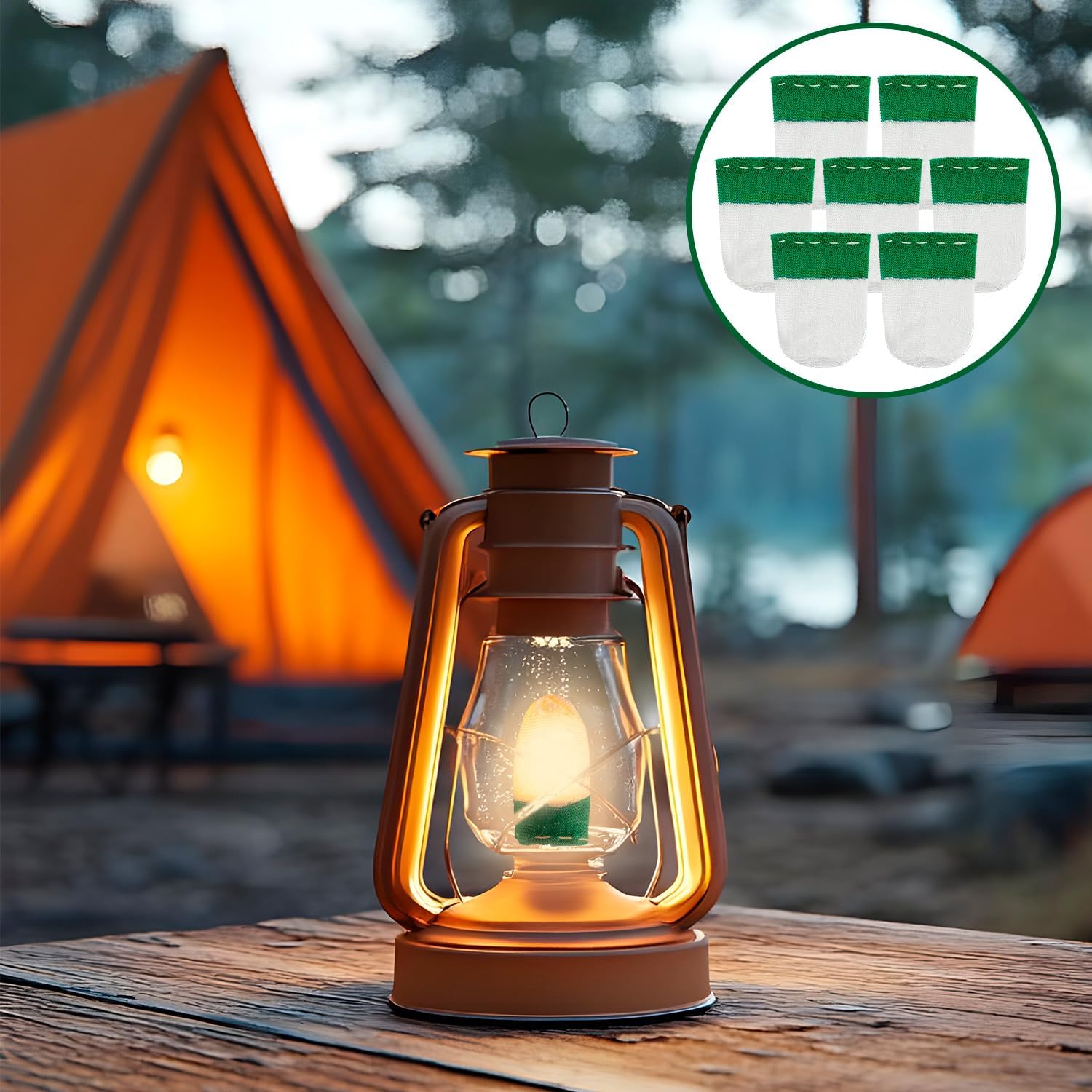 Lantern Mantles, U Shape Mantles for Propane Lantern, Propane Lanterns Mantles for Outdoor Camping Lantern Natural, Gas Lantern Covers Mantles for Lantern - Image 7