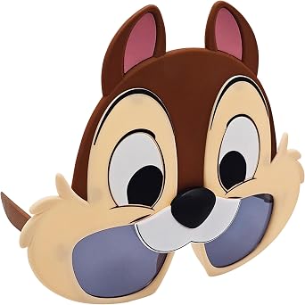 Sun-Staches Disney Chip n Dale Sunglasses, Chip Costume Accessory