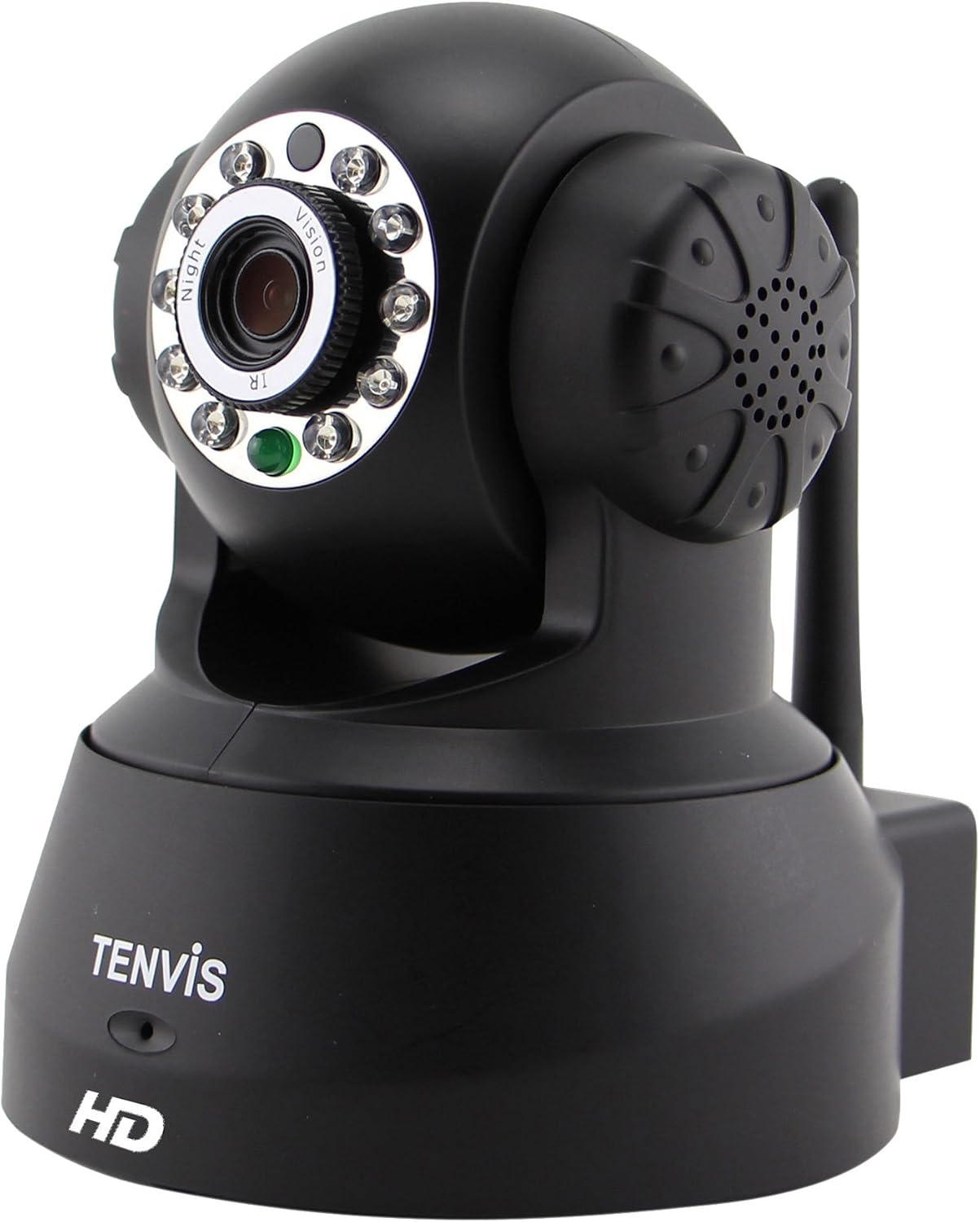 TENVIS JPT3815W-HD Wireless Surveillance IP/Network Security Camera, Baby Monitor, Night Vision, Black