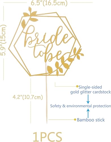 Miniatura 7 de Decoración para pastel de novia - Suministros de decoración de pasteles de boda dorados, regalos de decoración de tartas de despedida de soltera,