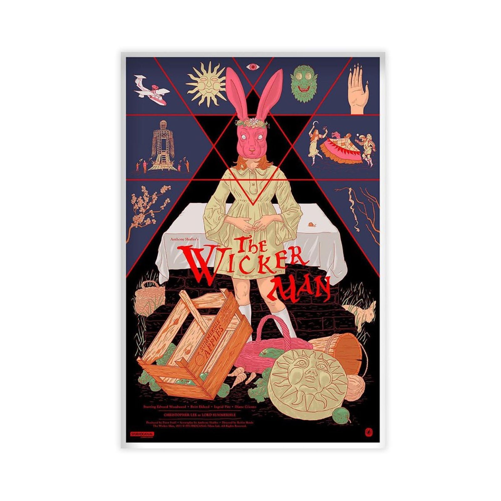 NCUDANK The Wicker Man Movie Poster Canvas Poster Wall Art Decor Print Picture Paintings for Living Room Bedroom Decoration 12x18inch(30x45cm)