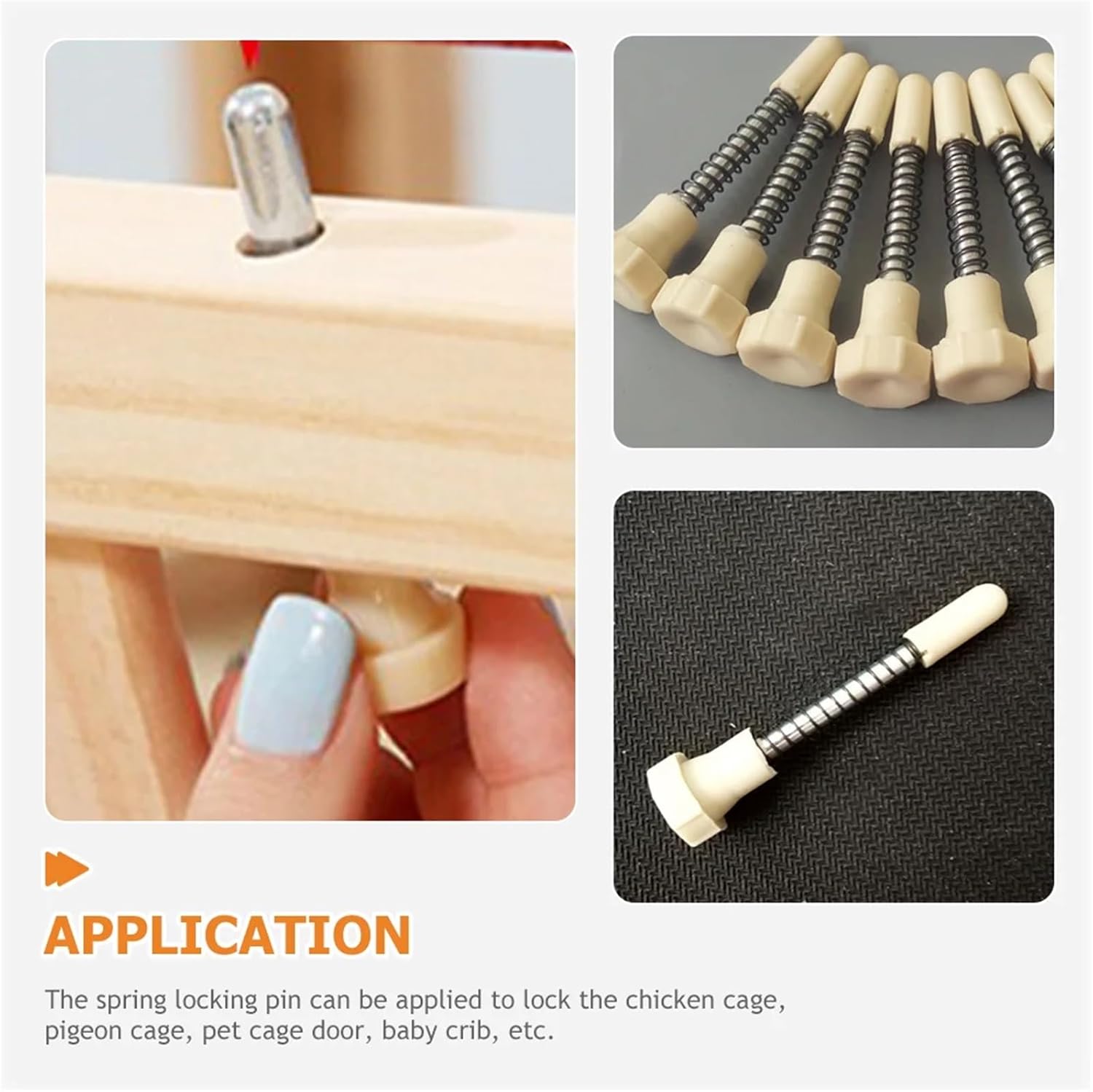 Window Screen Plunger Pins 40PCS Spring Locking Pins - Storage Door/Crib/Window Screen/Bed Fasteners