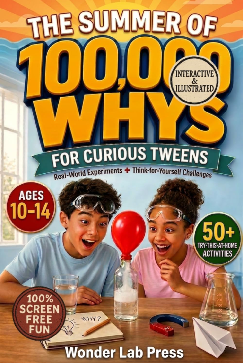 The Summer of 100,000 WHYS for Curious Tweens: 50 Mind-Blowing Science Questions, STEM Challenges, Critical Thinking Puzzles and Real-World Experiments for Ages 10–14
