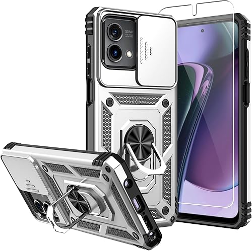 SMKY - Funda para Moto G Stylus 5G 2023, no compatible con versión 4G o 2022, con protectores de pantalla y funda para cámara, 16 pies, funda