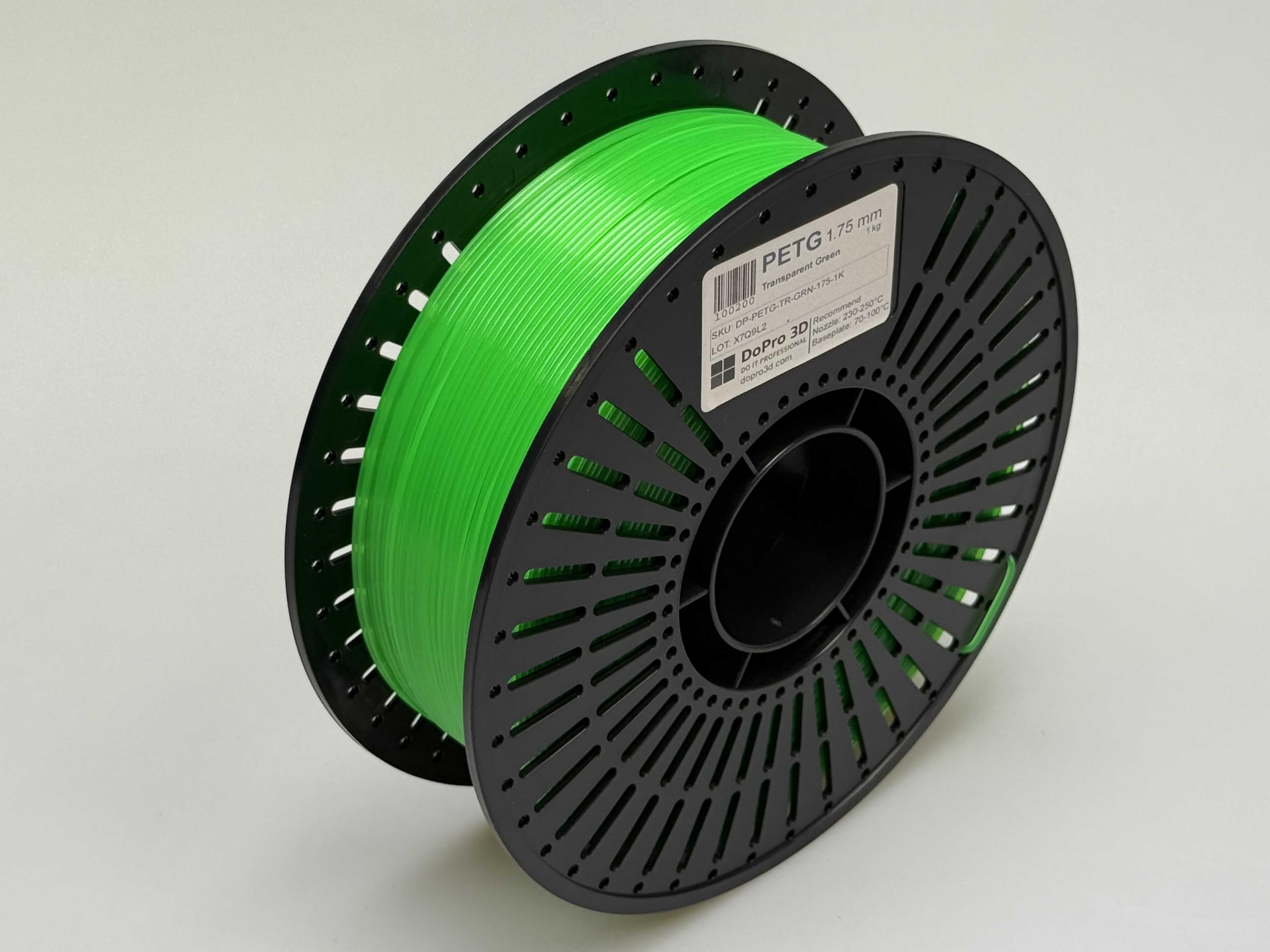 PETG Filament 1,75 mm 5er Set - 5 x 1 kg Transparent Blau Grün Orange Gelb Natur - Maßhaltigkeit ±0,02 mm - wiederbefüllbare Wechselspule