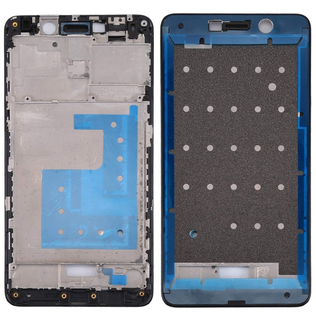 Plaque de cadre LCD Huawei Honor 6X blanc avec support de boîtier avant - 8
