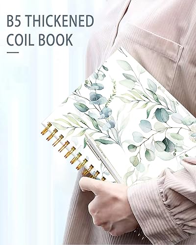 Vista 25 de iampanda Cuaderno con espiral, encuadernación de doble alambre fuerte con papel de primera calidad para niñas y mujeres, 60 hojas A5, cuaderno