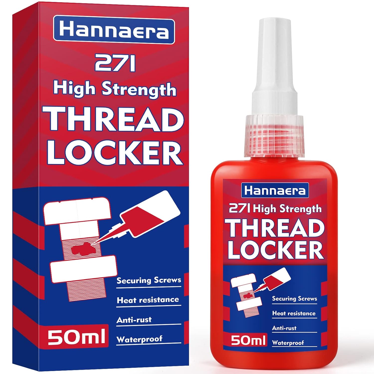 Thread Locker High Strength 271, Locktight & Seal Nuts, Bolts