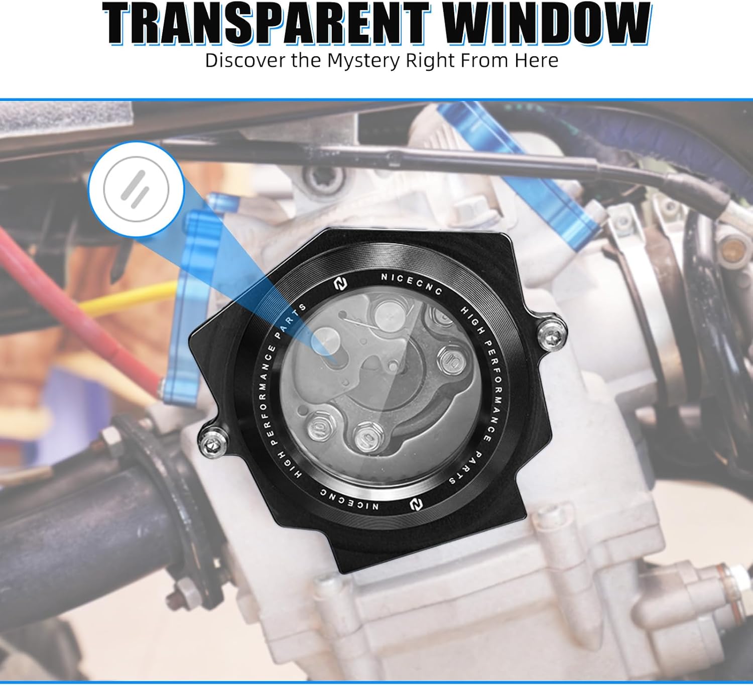 NICECNC 55MM Throttle Body Assembly Kit and ATV Cam Cover Compatible with Yamaha Raptor 700 YFM700 2013 2015 2016 2017 2018-2023, Raptor 700 YFM700R 2008 2014 See Fitments