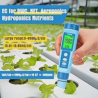Vista 4 de YINMIK Water pH Meter, Digital 4 in 1 pH Temp EC TDS Meter for Hydroponics, PH Conductivity PPM Tester with EC Calibration Liquid, Suit for Growing