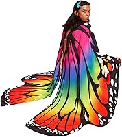 Vista 5 de AWAYTR Chal de alas de mariposa para mujer, capa de hada para mujer, accesorio de disfraz de Halloween