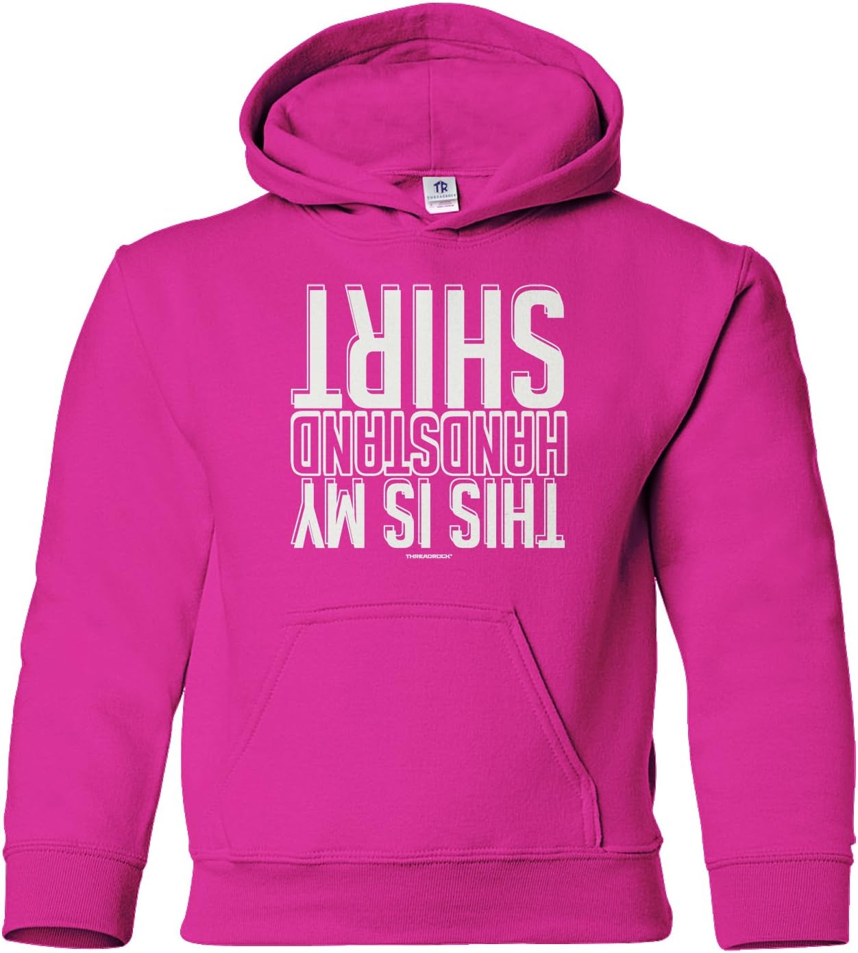 Threadrock Big Girls' This is My Handstand Shirt Youth Hoodie Sweatshirt
