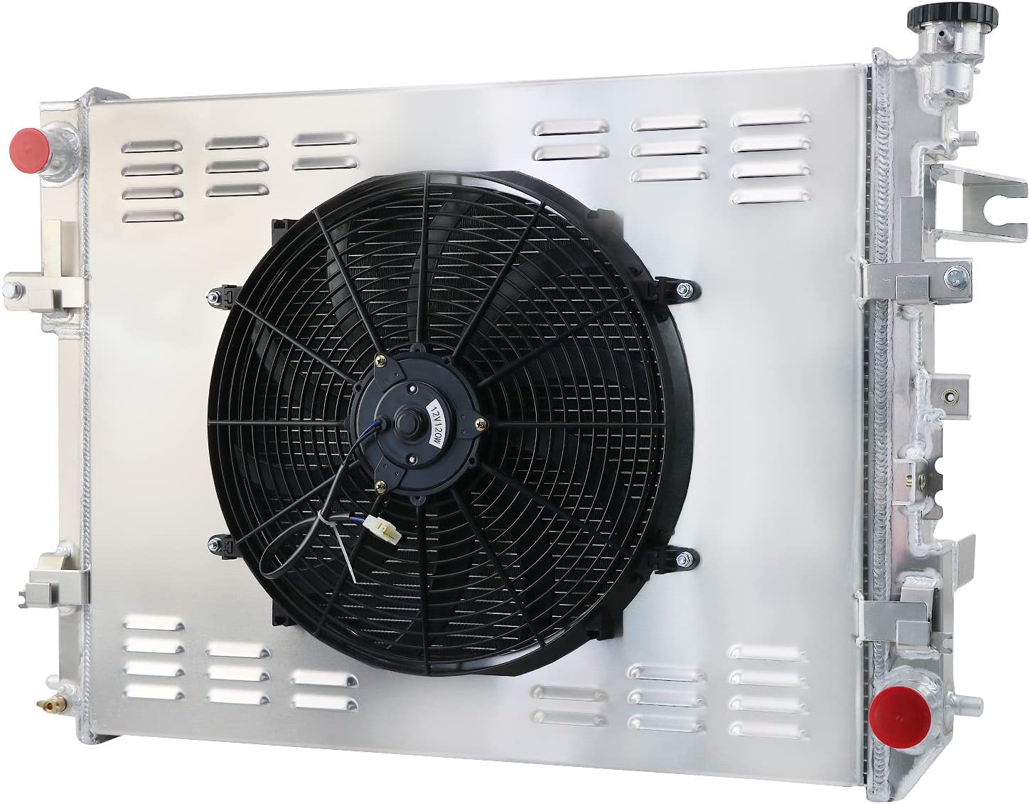 3 CORE RADIATOR SHROUD FAN RELAY FOR 2009-2018 DODGE RAM 1500 2500 3.7L 4.7L 5.7，Replacement Radiator, aluminum radiator, Radiators