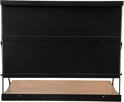 Miniatura 8 de Kate and Laurel McAllister - Escritorio flotante funcional moderno con estante plegable versátil y pizarra magnética para oficina en casa o estación