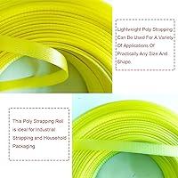 Vista 3 de Kit de flejado de bandas, herramienta de flejado de embalaje, con flejado de polietileno de 5900 pulgadas de longitud, 100 hebillas, herramienta