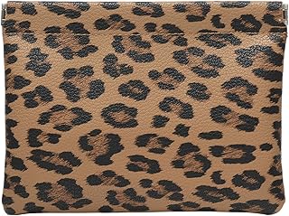 Juego de bolsa de maquillaje de piel de leopa...