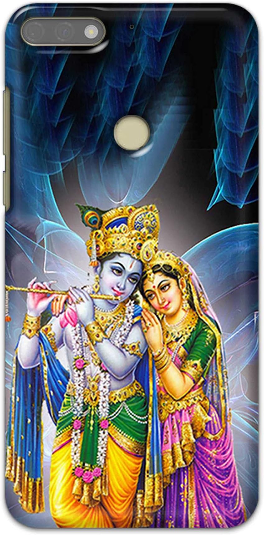 NalamiCases Lord Radha Krishna Blue Background Printed Designer Hard Back Case Cover for Honor 7C / Huawei Y7 Prime (2018) / Huawei Y7 (2018) / Nova 2 Lite -(VL) DNL2023