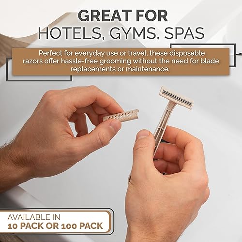 Eco Biodegradable Razors - Triple Swedish Steel Blades (10pk)(100)