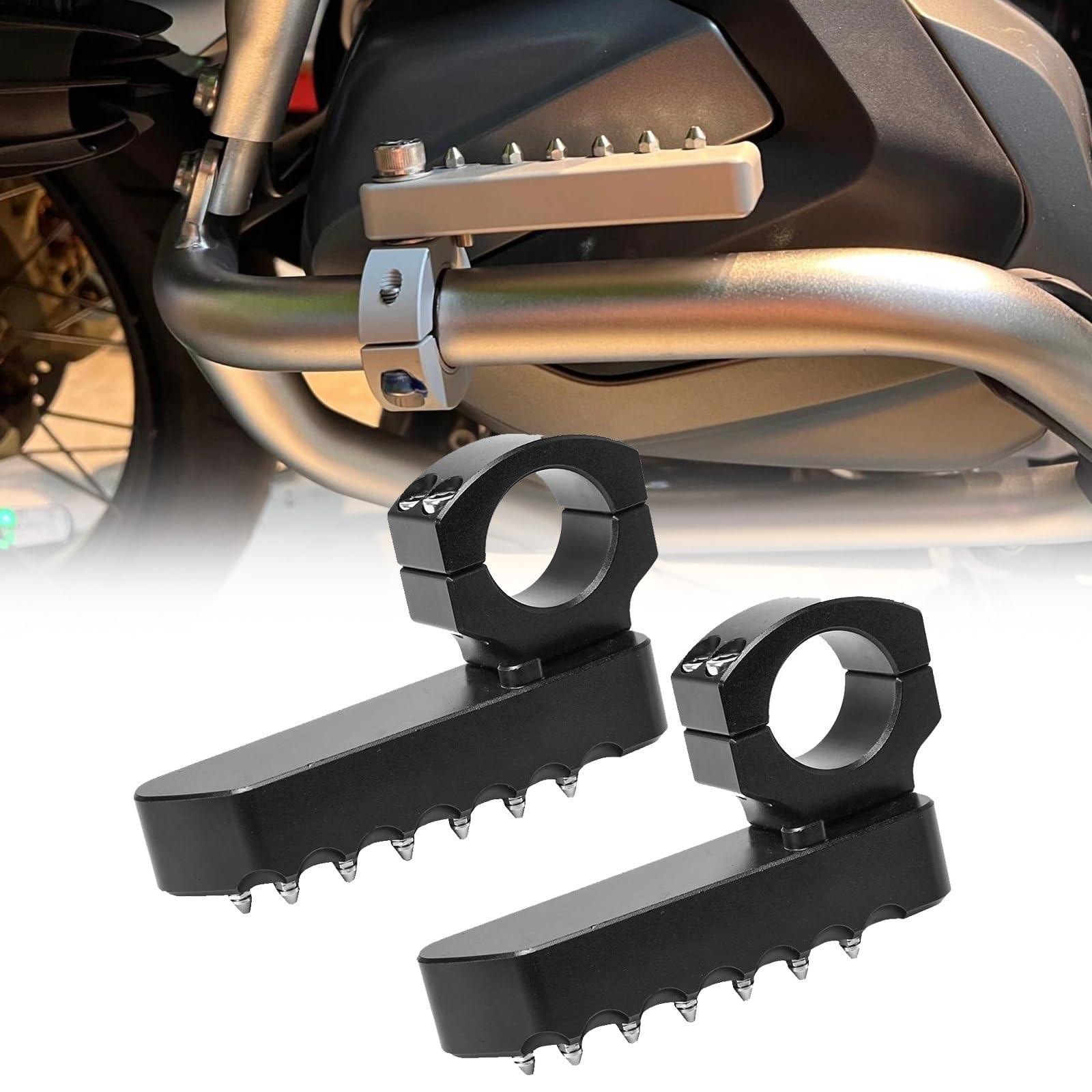 Repose-pieds d'autoroute pour barre de protection 22-28 mm pour vos longs trajets en R1250GS