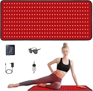 Red Light Therapy for Body, 29"*12" Red Light Therapy Pad with 340 LEDs and Controller, 660nm&850nm Near Infrared Light Therapy with Timer, Suitable for Body Back Waist Shoulder Knee Joint Pain Relief