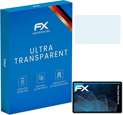 atFoliX Película protectora de pantalla compatible con Chuwi HiPad Max, película protectora FX ultra transparente (2X)