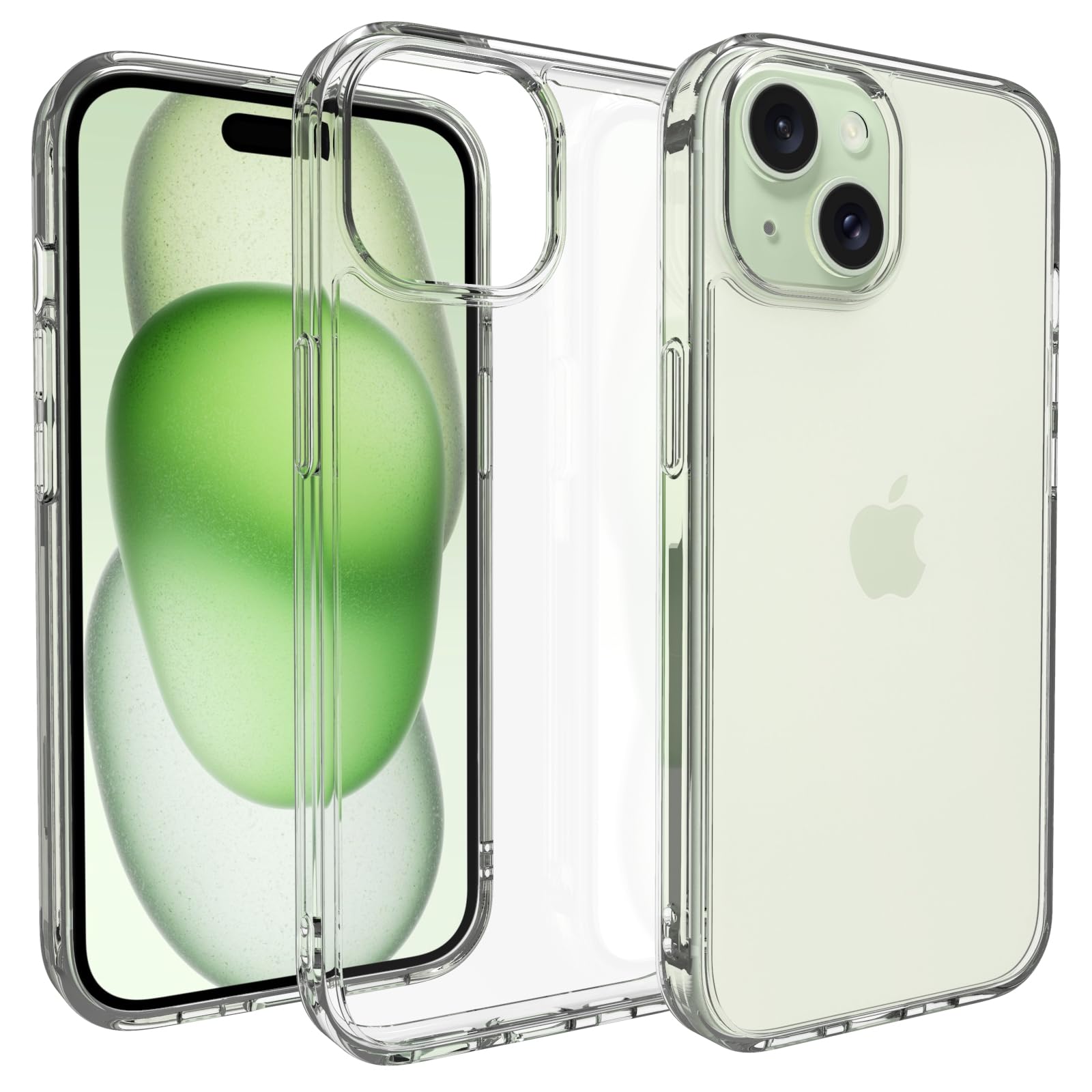 RIGGEAR Shockproof Clear Hybrid Armor Back Cover Case with Drop Protection Corner Airbag Compatible with iPhone 15 (Clear TPU + Polycarbonate) (B0CHYDQPSR) Amazon Price History, Amazon Price Tracker