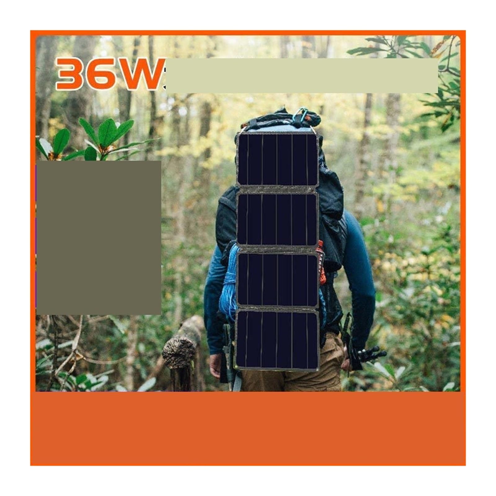 Panneau solaire de camping en plein air, conception pliable et portable, 15 W-56 W, adapté aux camping-cars, bateaux et activités de plein air, léger et compact(GSC-21W)
