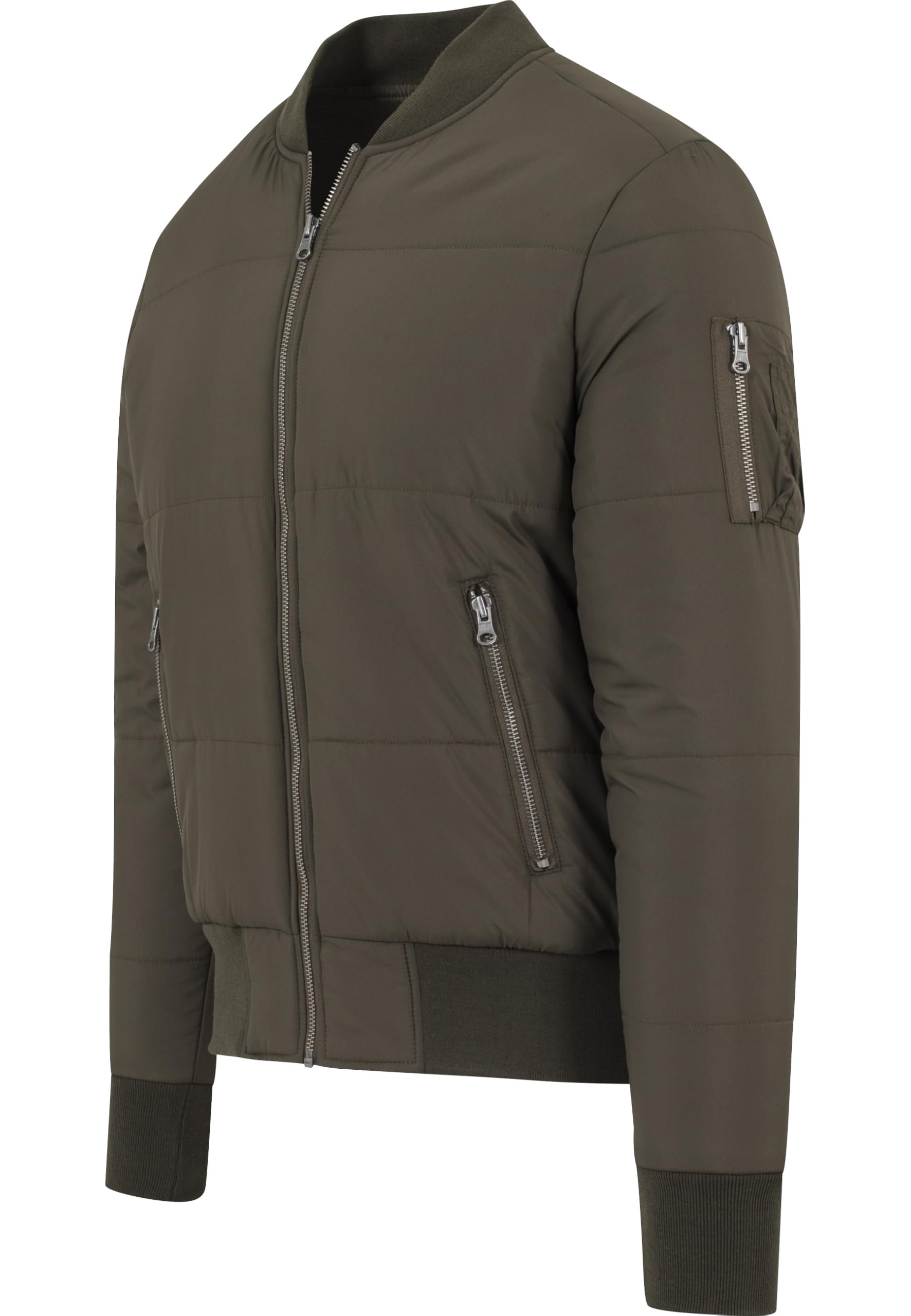 URBAN CLASSICS Chaqueta bomber de invierno para hombre, diseño clásico, chaqueta acolchada, ajustada y con un ajuste óptimo, chaqueta casual de otoño, tallas S-XL