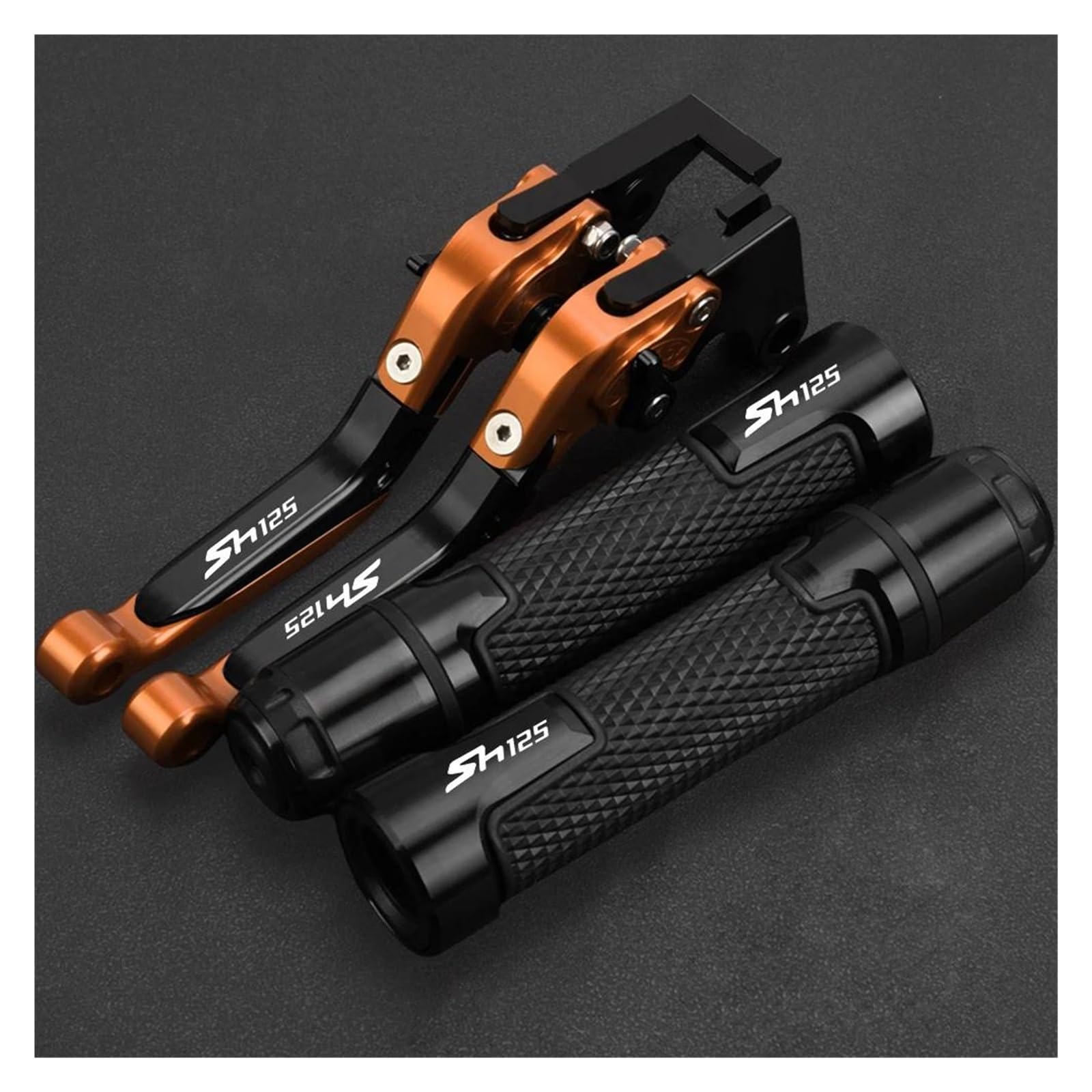 Cwziwoyji B Fit For Honda Sh125 Sh125i 2004-2023 Motorcycle Accessories Adjustable Rake Clutch Levers Handlebar Grips(B)
