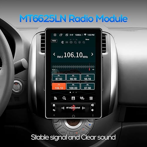 Miniatura 5 de 10 pulgadas 2+32 GB rotación automática IPS pantalla táctil completa Android coche radio audio vídeo reproductor estéreo para doble Din con CarPlay