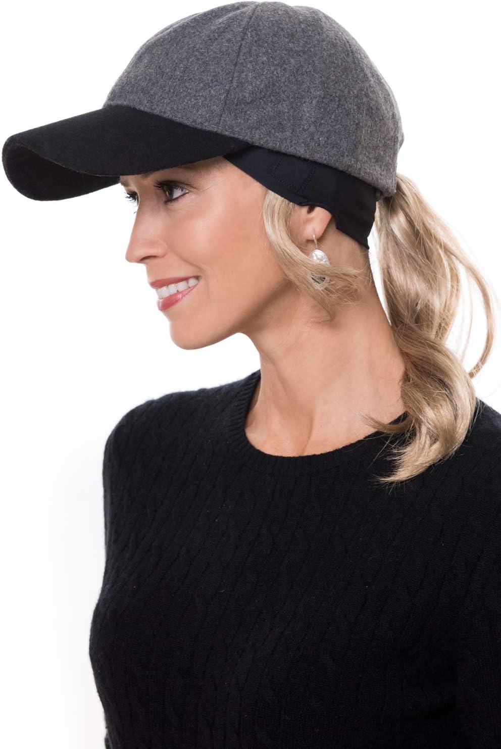 Cardani Ponytail Headband for Hats - Baseball Cap with Hair by 15H - Creme Brulee