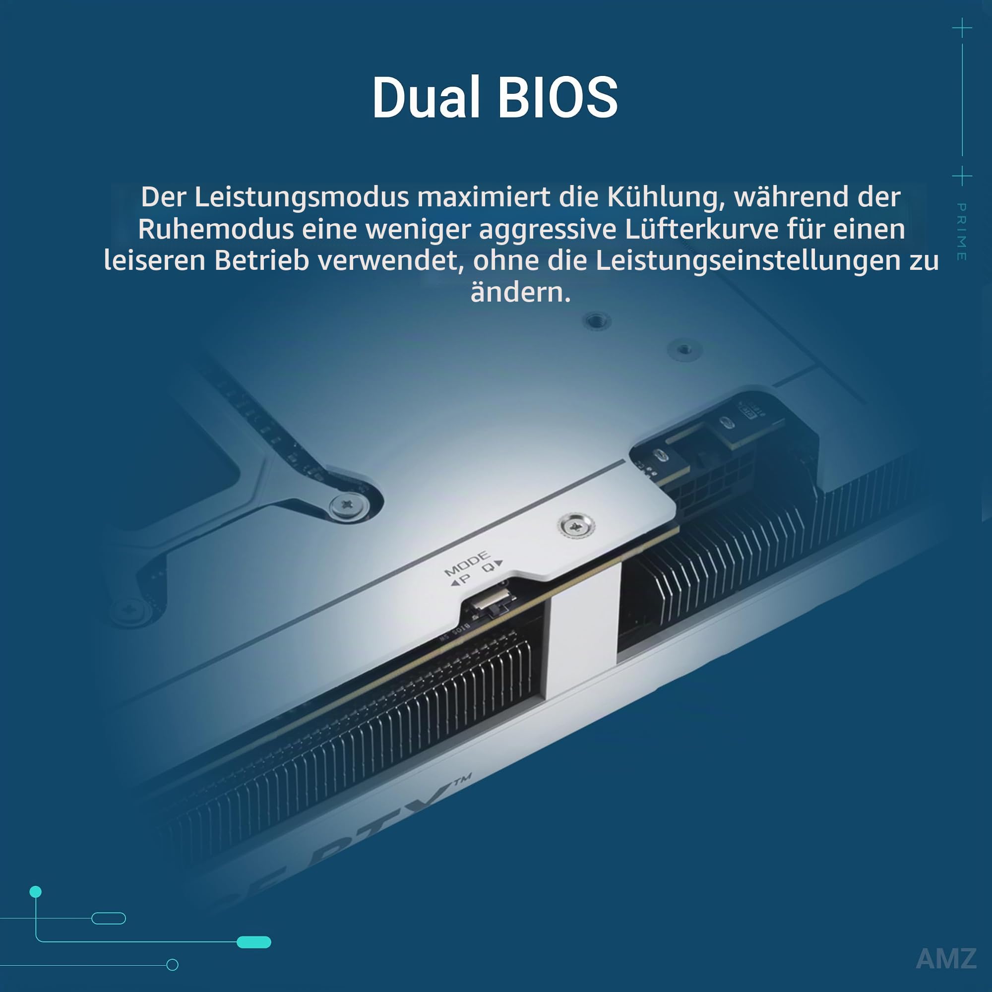 ASUS Prime GeForce RTX™ 5070 12GB GDDR7 White OC Edition Grafikkarte (PCIe® 5.0, 12GB GDDR7, HDMI®/DP 2.1, 2.5-Slot, Axial-Tech Fans, Dual BIOS)