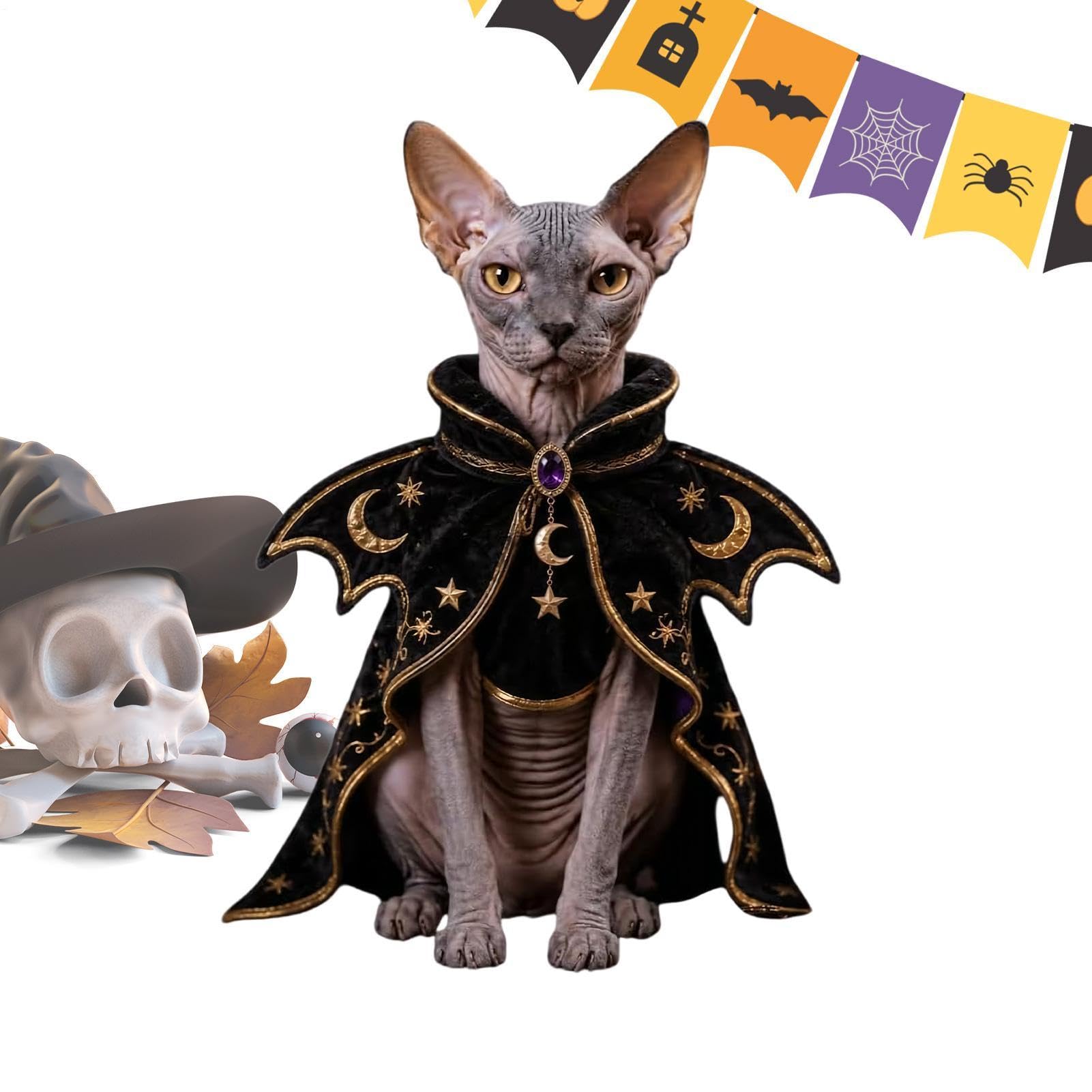 Ropa de juego de roles de gatos y capa para mascotas en fiestas