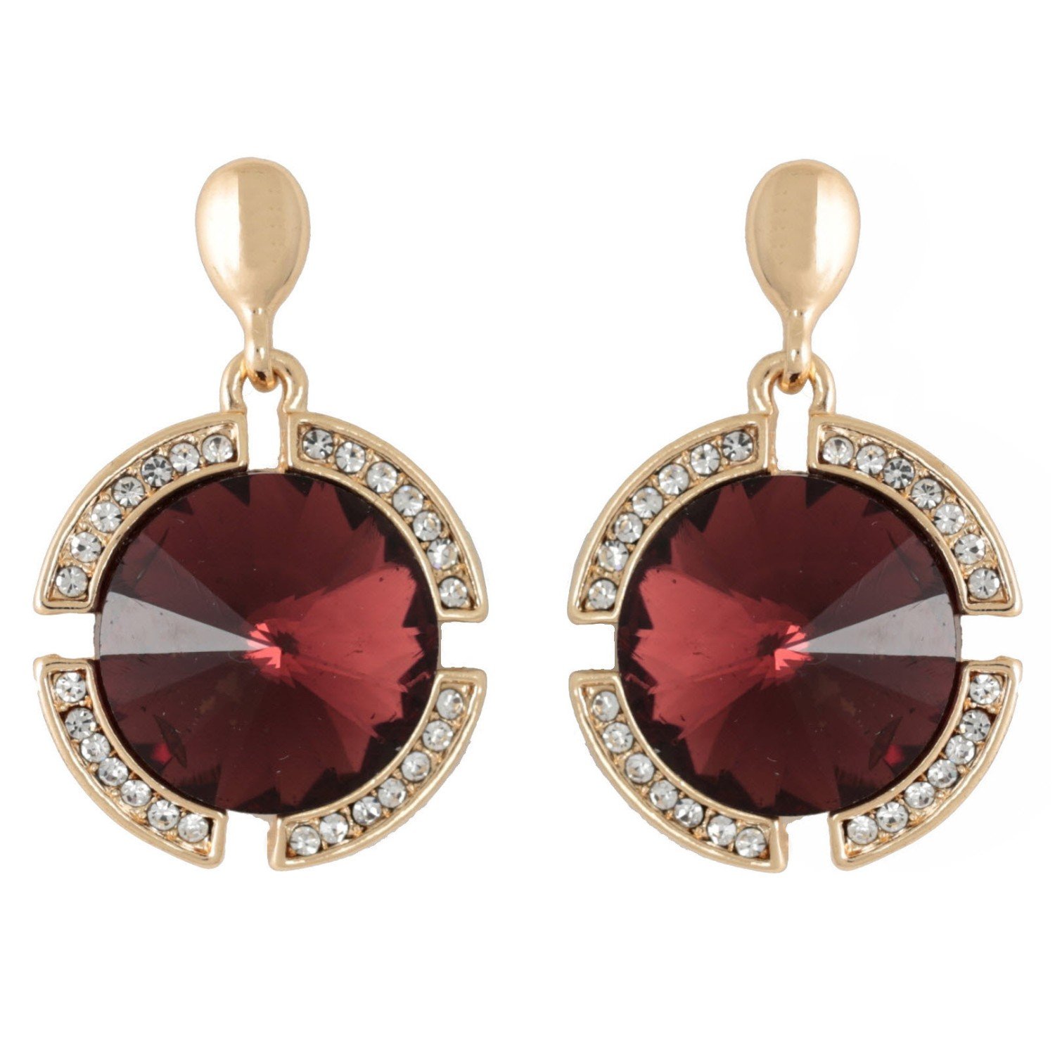 Crunchy FashionBollywood Style Party Wear Rodo Crystal Dangle Earrings for Women