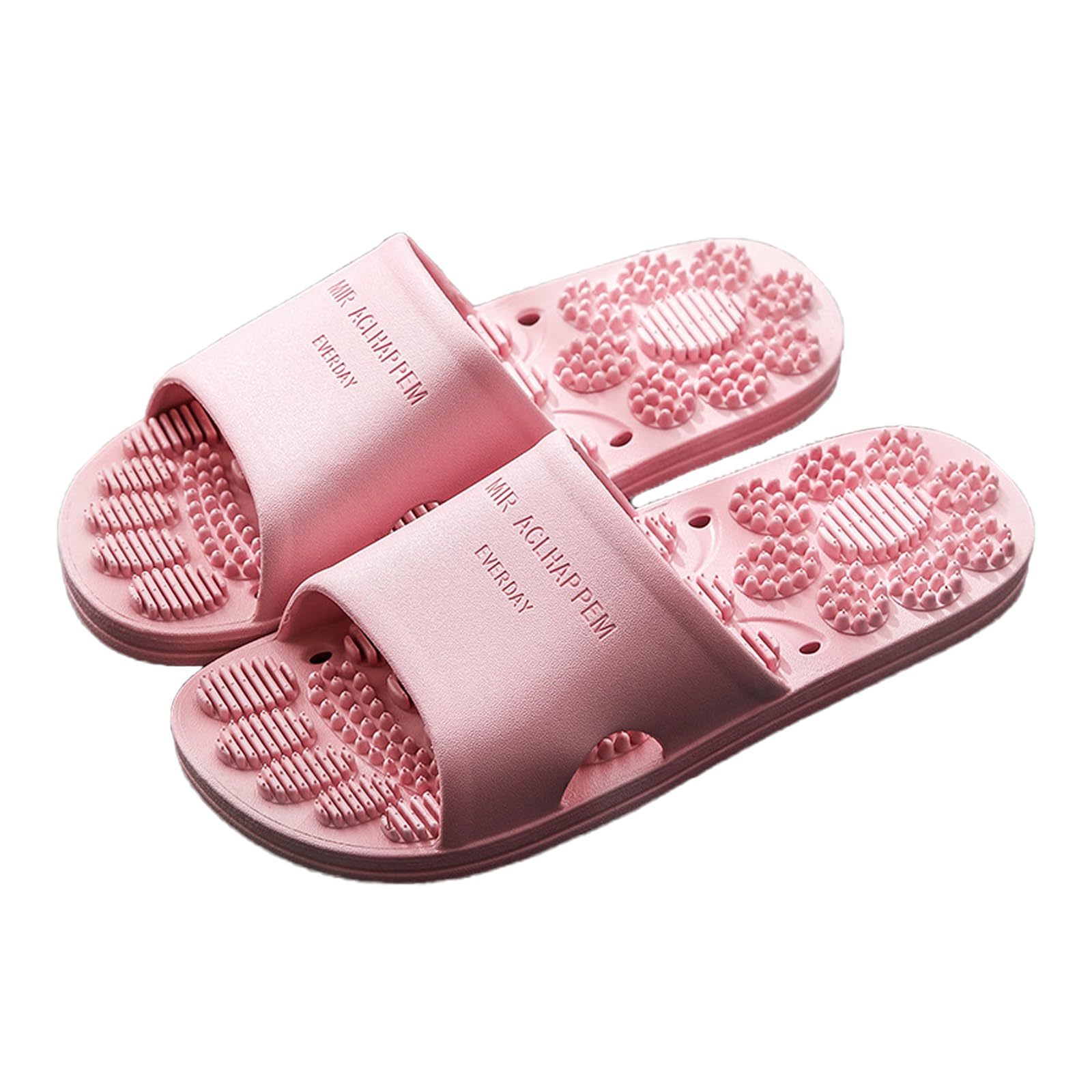 Bigoom Acupressure Massage Slippers,Foot Reflexology & Acupressure Massagers Sandals for Men & Women Home Shoes (Gray, 38-39)