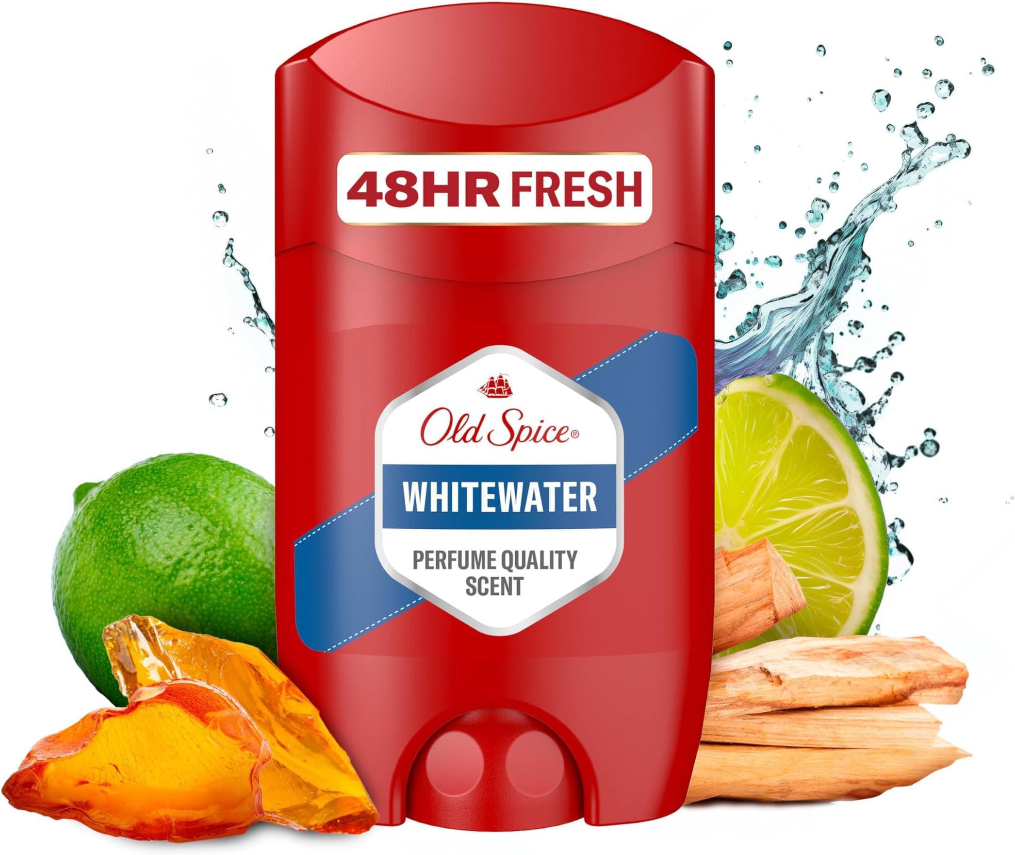 Old Spice Whitewater Deodorant Stick for Men, 50 ml, 48H Freshness, Long-Lasting...