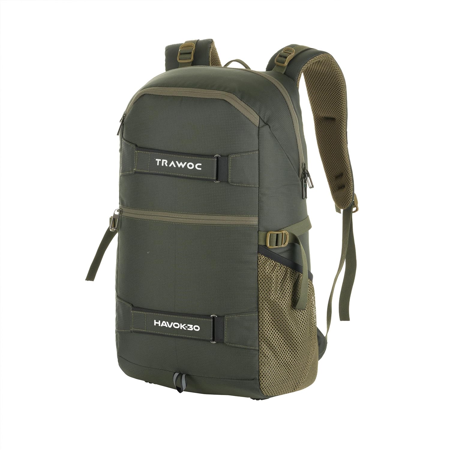 TRAWOC HAVOK 30L Backpack Unisex 30 Litre Laptop Backpack for Men & Women, Ideal Travelling Casual Bag for office and Day Trip Olive Green, LHK007, 3 Year Warranty (B0CFFJ9FDQ) Amazon Price History, Amazon Price Tracker