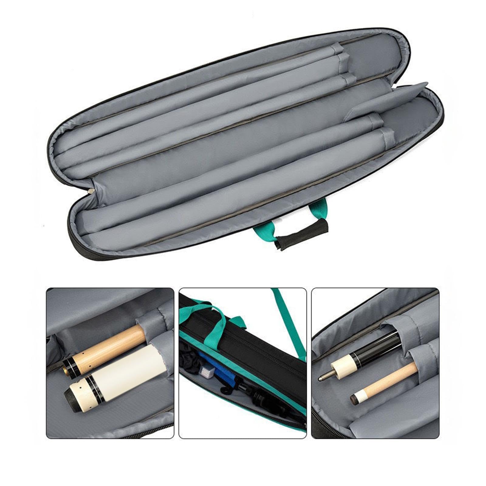 Custodia per Stecche da Biliardo Organizzatore Professionale Borsa da Trasporto con Tracolla Allargata E Confortevole Adatto per Appassionati