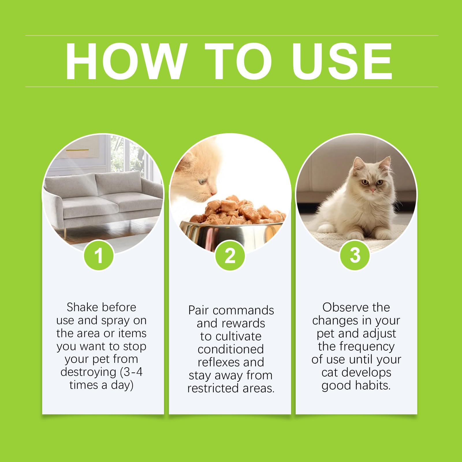 Spray Antiarañazos Gatos,Disuasión Arañazos Repelente Gatos,Protege Muebles,para Uso Indoor Y Outdoor,100ML
