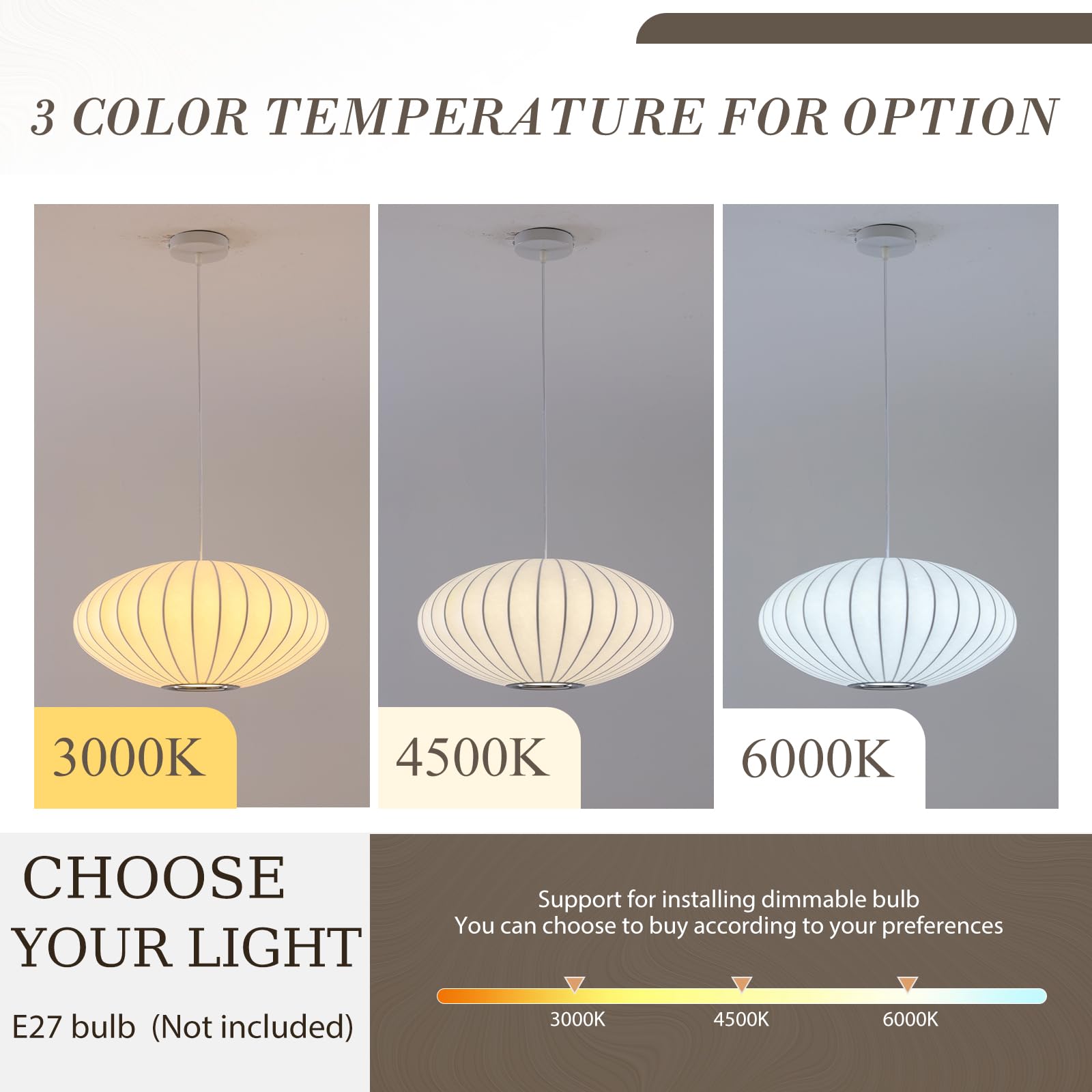 Moderner Stoff Deckenlampe Laterne Lampe Weiß Blase Deckenleuchte Japanischen Stil Hängelampe Lampenschirm Kunstseide Pendelleuchte Geeignet Für Wohnzimmer Esszimmer Schlafzimmer Foyer 40cm