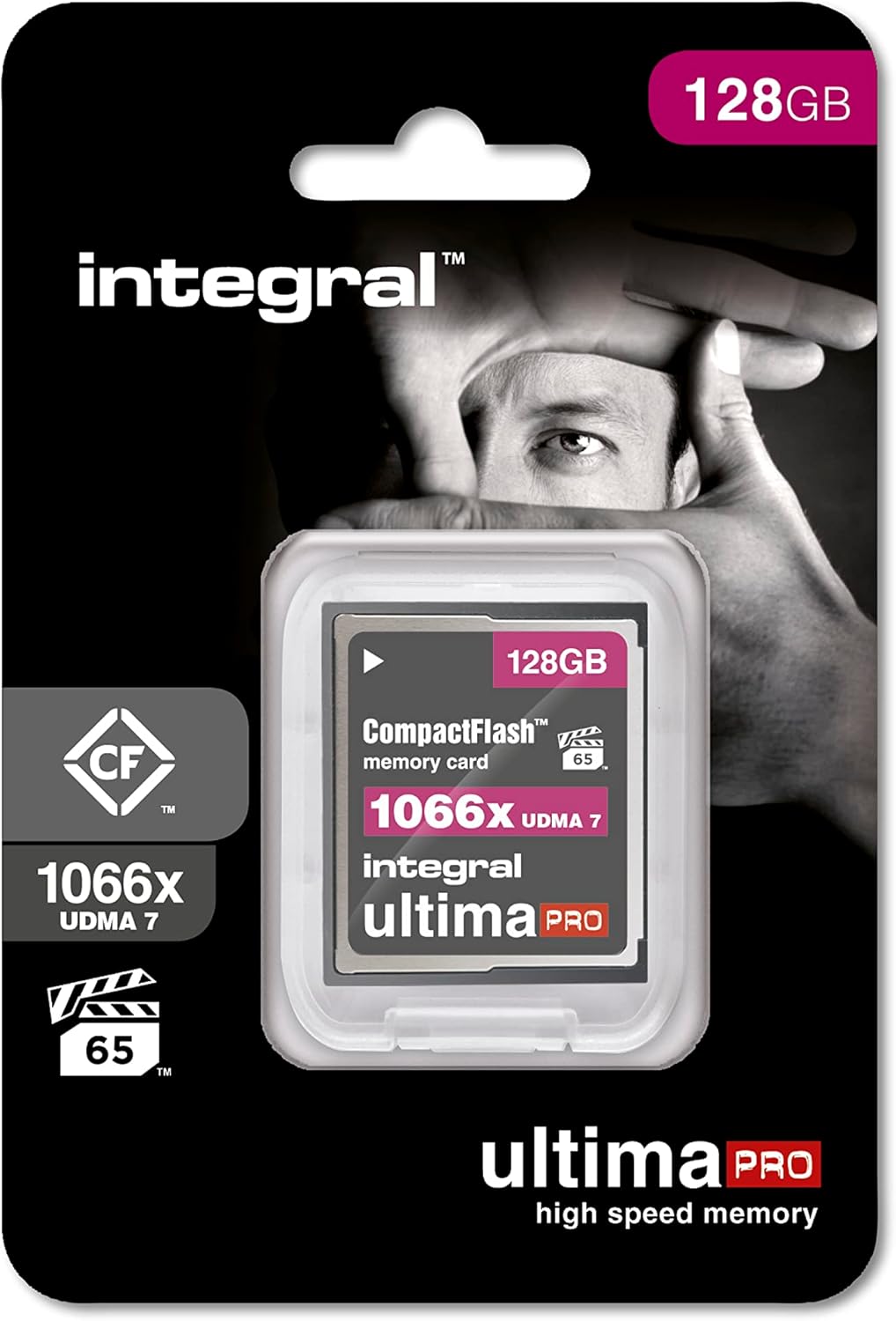 Integral 128GB Compact Flash Card UDMA-7 1066x Speed VPG-65 160MB/s Read and 135MB/s Write Professional High Speed Card