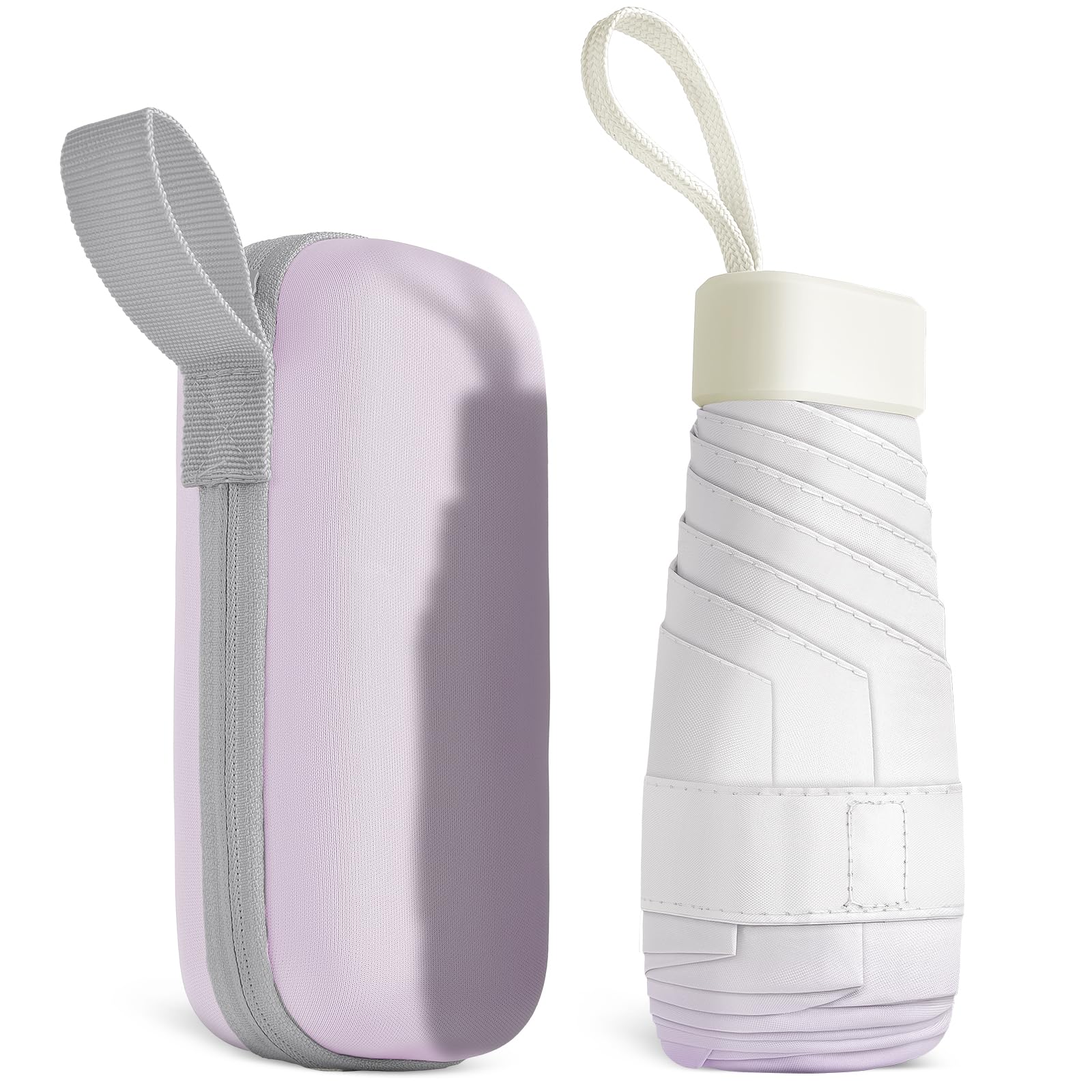 Aolso Mini Ombrello, Ombrello pioggia pieghevole da Viaggio, Ombrelli da Tasca, Ombrelli Ultraleggero Portatile, UPF>50+ Ombrellino da Sole/Pioggia