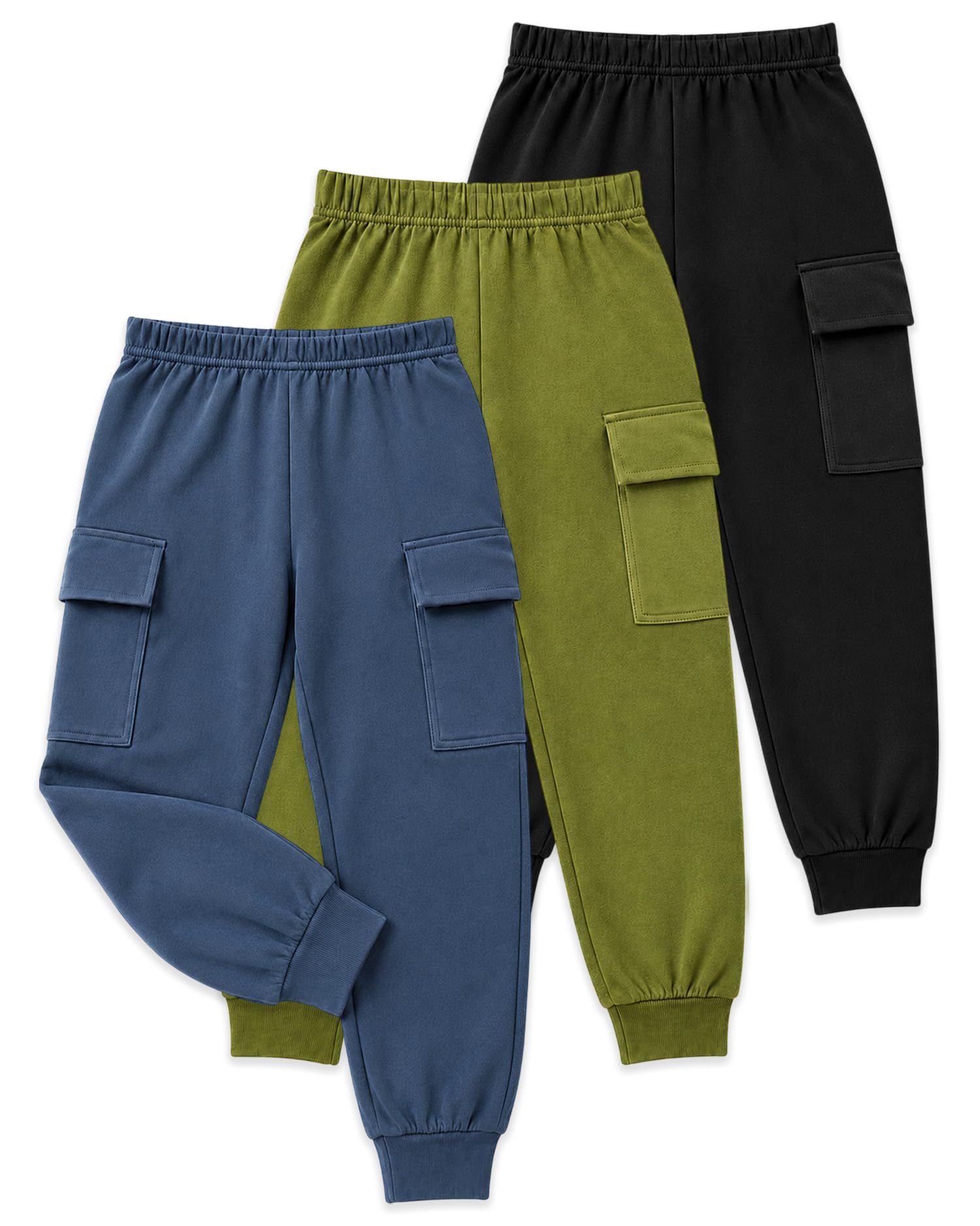 Kuchipoo Boys Cargo Joggers - Pack of 3-picture-31