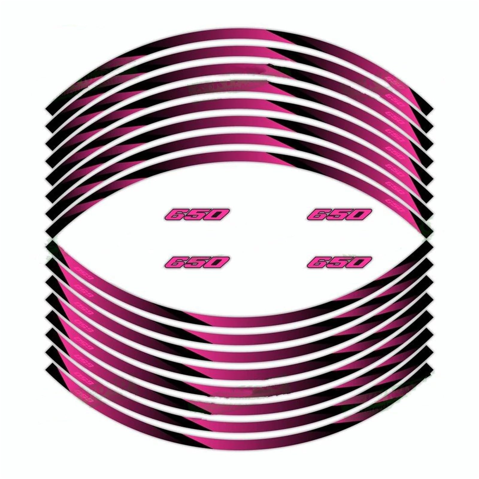 Motorcycle Wheel Sticker Decal for Ninja650 for Ninja 650 Reflective Motorcycle Accessories 17 Inch Front and Rear Wheel Decals Rim Stripe Stickers(010)