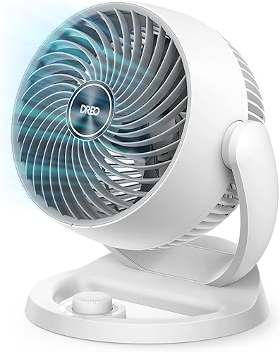 Miniatura 11 de Dreo Ventilador para Dormitorio, 12 Pulgadas, Flujo de Aire Potente de 70 Pies, Ventiladores de Circulación de Aire de Mesa Silenciosos de 28db para